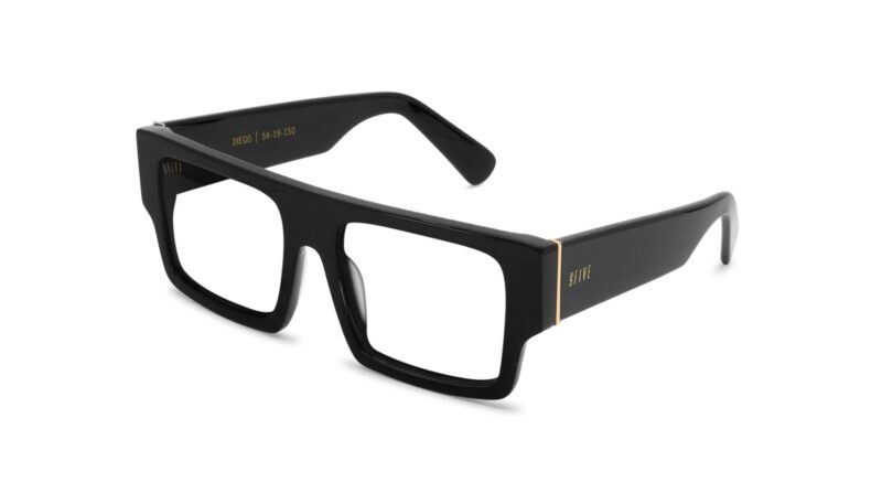 9Five - Diego Black & Gold Clear Lens