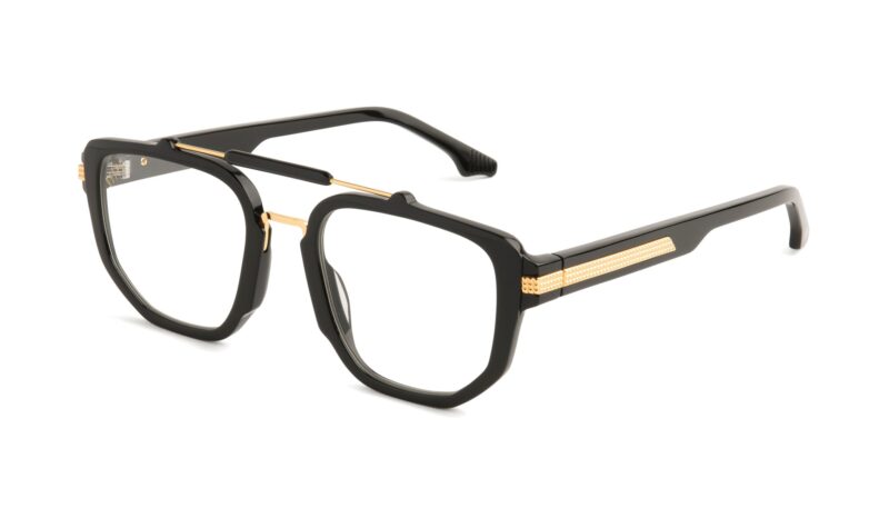 9Five - Lawrence Black & Gold Clear Lens